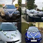 Ruban Rose Pour Voiture De Mariage Avec Fleur Rose élégante