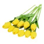 tulipes artificielles elegantes pour une decoration durable jaune 411 1
