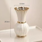 Vase Blanc élégant Pour Embellir Votre Intérieur - 25.5x13.5cm