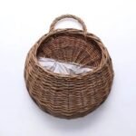 vase en osier pour panier mural decoratif marron 22x18cm 437 1