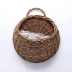 Vase En Osier Pour Panier Mural Décoratif - Marron / 22x18cm