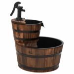 Fontaine cascade bois – Sapin brûlé avec pompe, 58 cm – vue 5