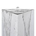 Fontaine de jardin inox – Triangulaire avec pompe, 76 cm – vue 6