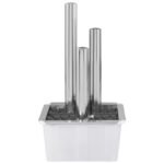 Fontaine de jardin inox – Miroir 3 Colonnes, 88 cm – vue 5