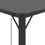 Pergola bioclimatique 3 x 3 m – Persiennes Anthracite, Aluminium – vue 7