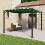 Pergola bioclimatique 3 x 3 m – Toit Louvé Vert Sauge, Aluminium – vue 2