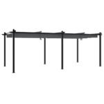 Pergola toit rétractable 3 x 6 m – Anthracite, Aluminium – vue 2