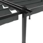 Pergola toit rétractable 3 x 6 m – Anthracite, Aluminium – vue 8
