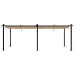 Pergola toit rétractable 3 x 6 m – Taupe, Aluminium – vue 4